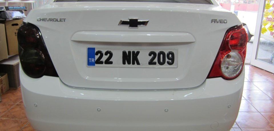 Chevrolet Aveo stop koyu siyah kaplama