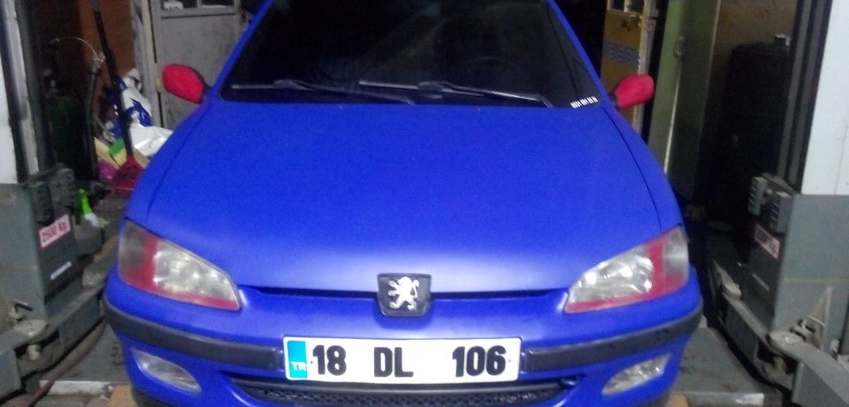 Peugeot 106 Mat Mavi Komple Araç Kaplama
